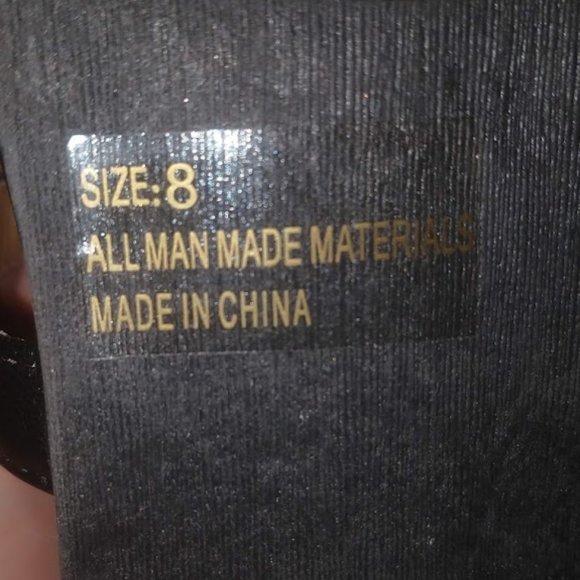 Qupid black caged block heels sz 8 - Picture 7 of 7